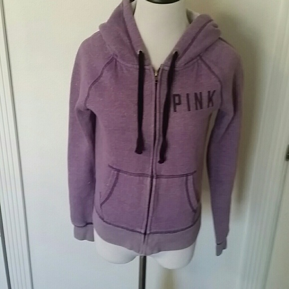 Pink Victoria's Secret zippered hoodie D5 - Picture 2 of 8